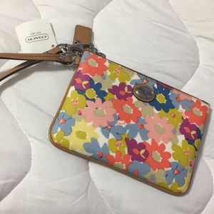 NWT floral Coach wristlet